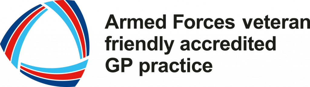 armed forces veteran friends accredited GP practice poster