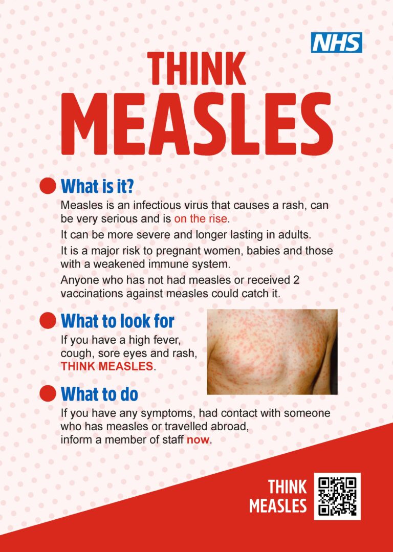 measles information poster